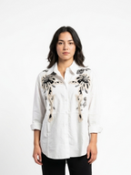 Cameron long sleeve woven with embroidery