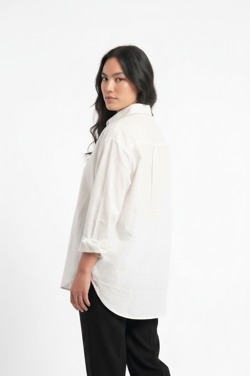 Cameron long sleeve woven with embroidery