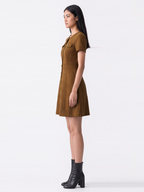 ADRIANA FAUX SUEDE DRESS