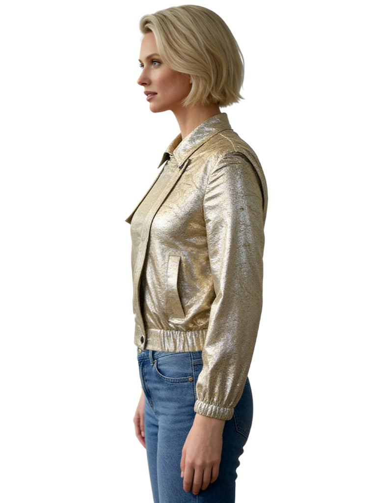 ALYSSA CROPPED BOMBER JACKET