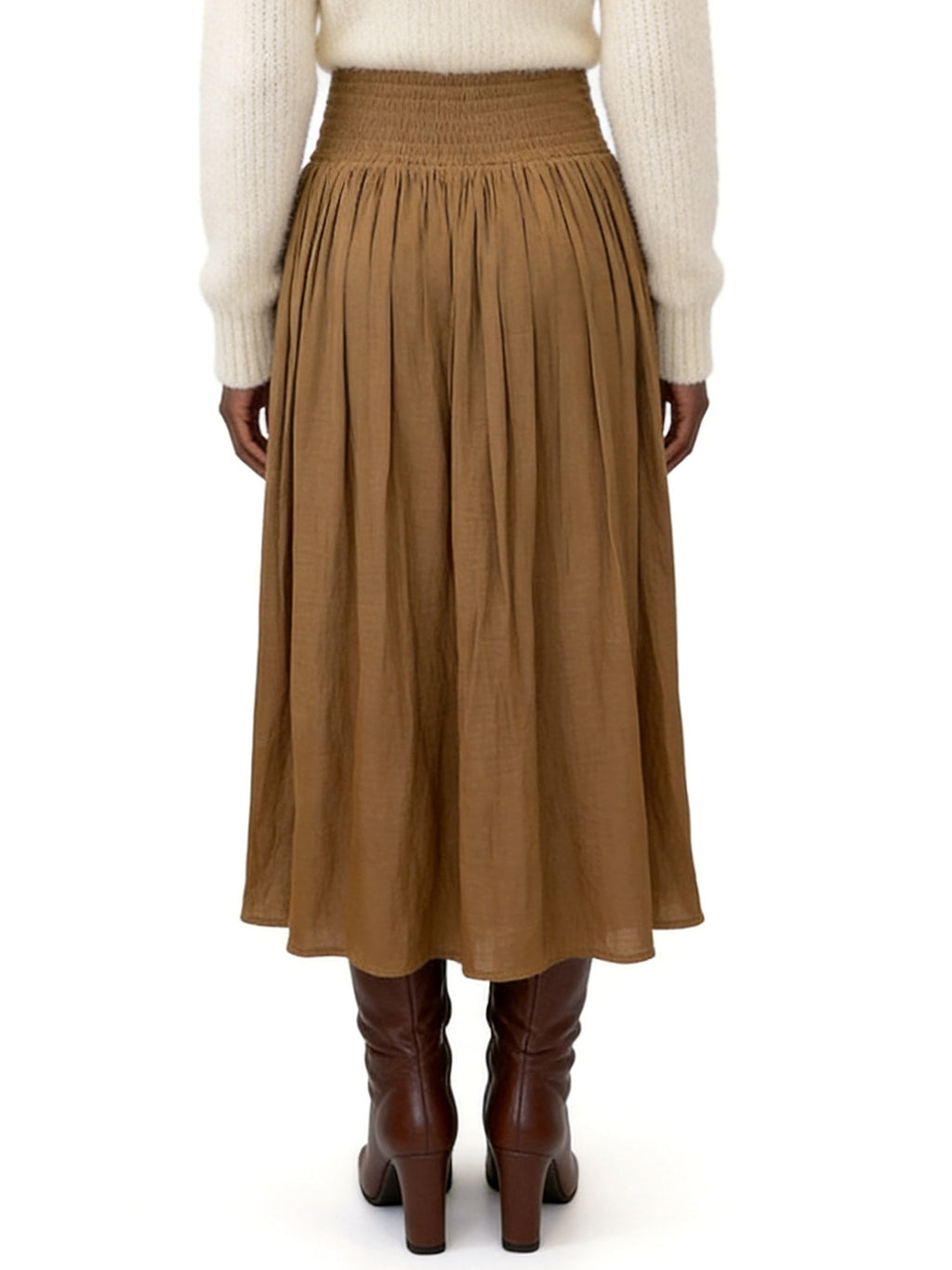 MOLLY DROP WAIST CRINKLE SATIN SKIRT