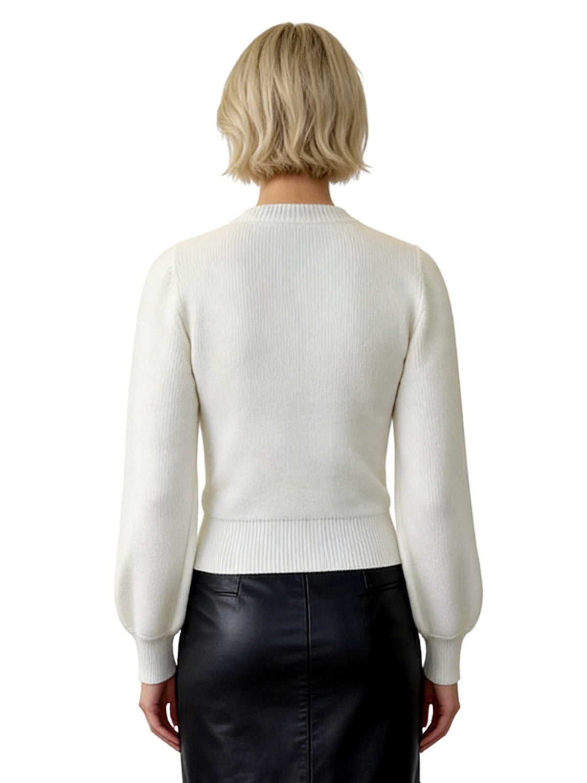 LYRA LARGE SATIN BOW NECK CARDI WITH FANCY BUTTONS
