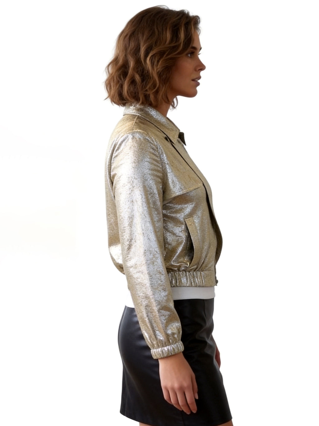ALYSSA CROPPED BOMBER JACKET