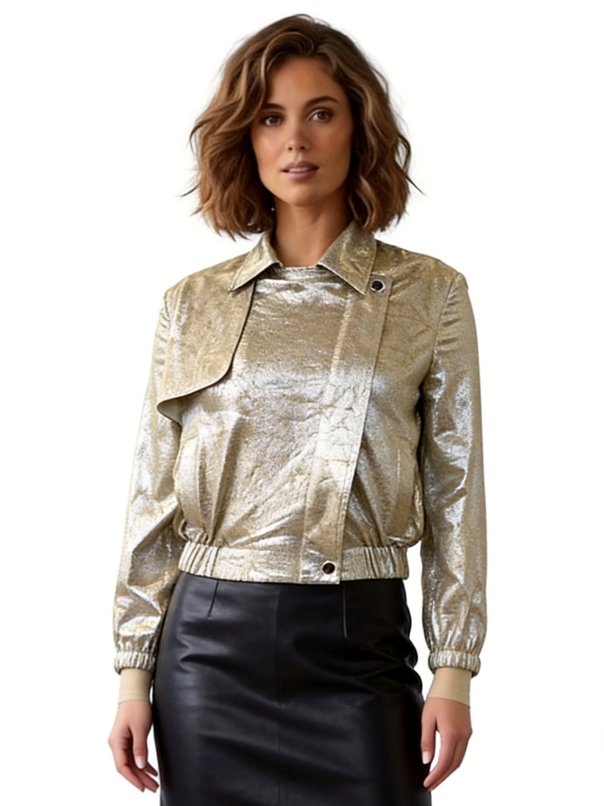 ALYSSA CROPPED BOMBER JACKET