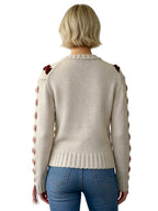 ALICIA CREWNECK SWEATER WITH YARN DIAMONDS