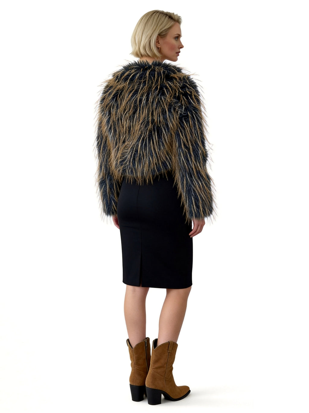 DAHLIA FUR STATEMENT BOLERO