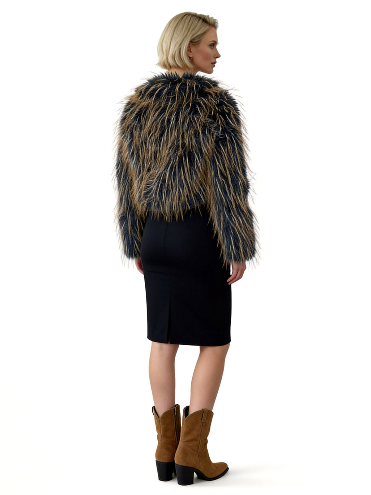 DAHLIA FUR STATEMENT BOLERO