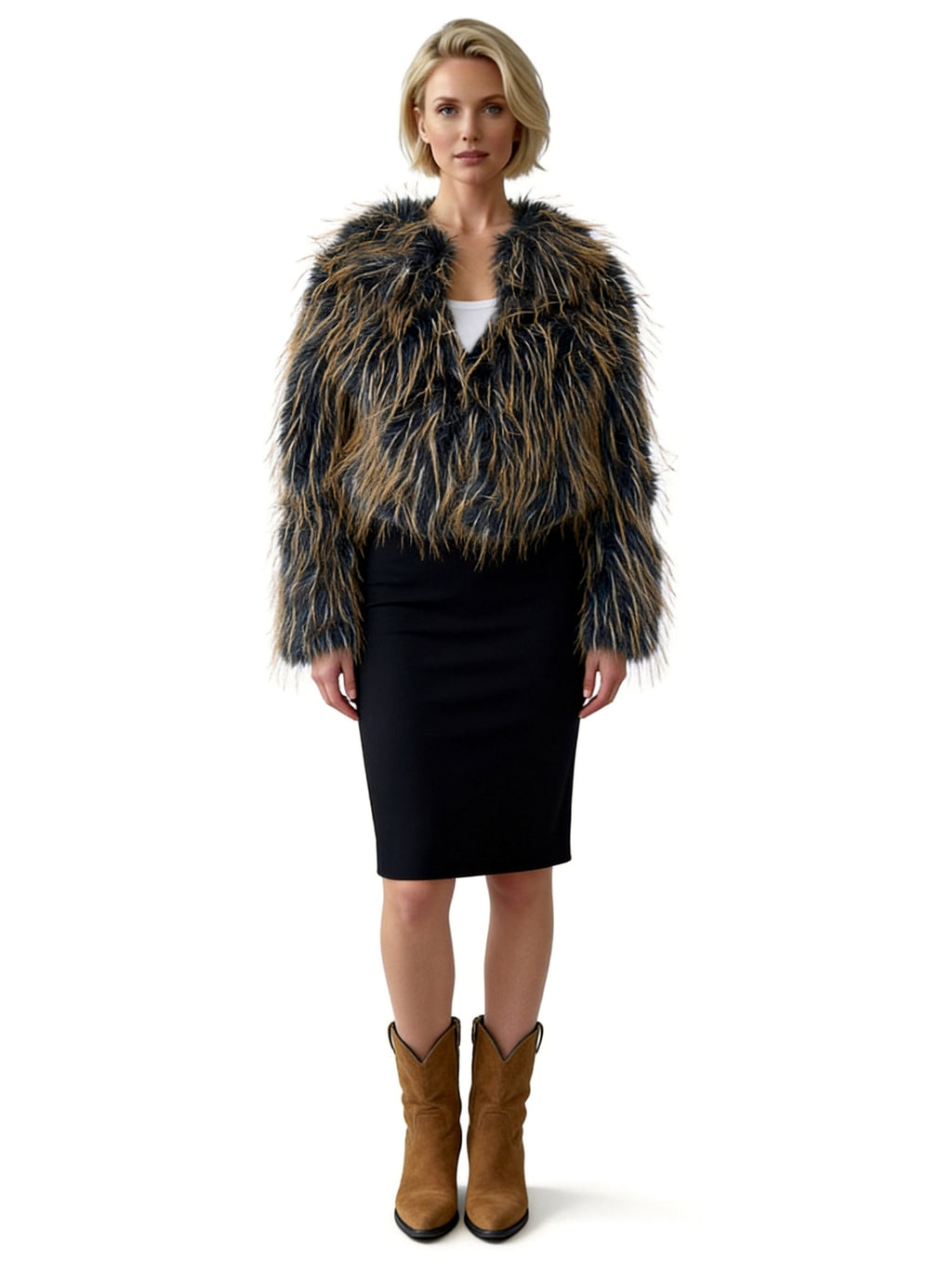 DAHLIA FUR STATEMENT BOLERO