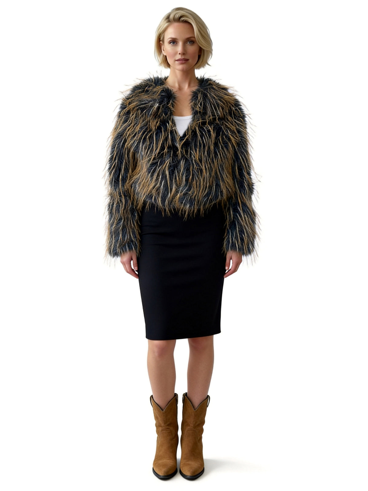 DAHLIA FUR STATEMENT BOLERO