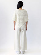 FREYA CABLE PONCHO WITH RIB SWEATER PANT SET
