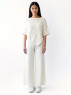 FREYA CABLE PONCHO WITH RIB SWEATER PANT SET