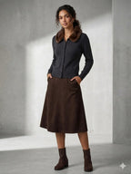 Reatta Faux Suede A-Line Skirt