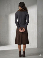 Reatta Faux Suede A-Line Skirt