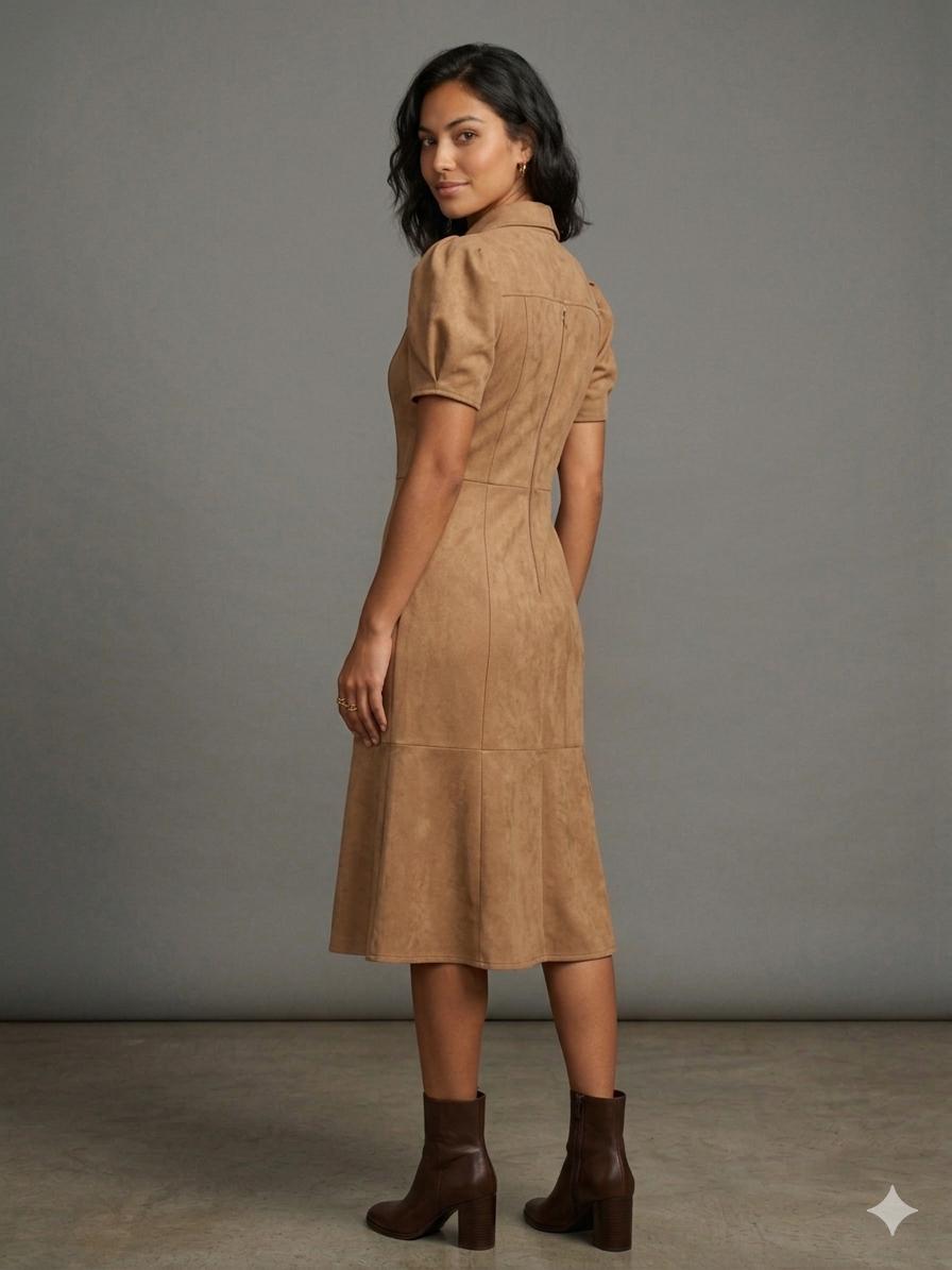 The Nikki Faux Suede Dress - Fall 2026 Preview