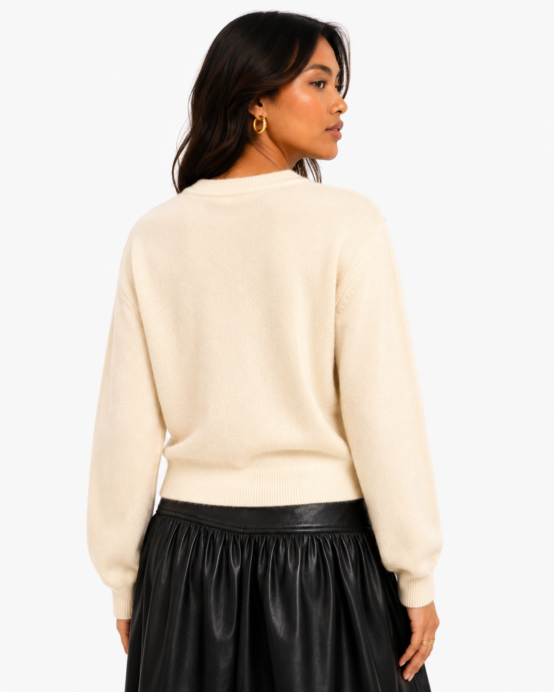Lyra Cardigan with Satin Ribbon Bow at Neck