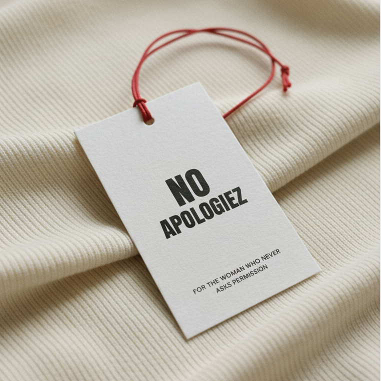 No Apologiez brand tag for About Us